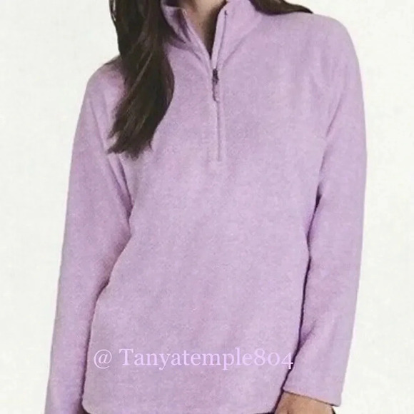 Eddie Bauer 1/4 zip Fleece lavender lavender - Picture 1 of 7